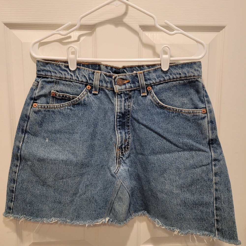 Levi's 565 Classic Blue Jean Cutoff Skirt